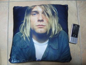 Nirvana - Kurt Cobain, vankúšik cca.30x30cm 100%polyester